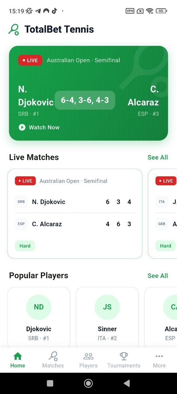 Match details screen