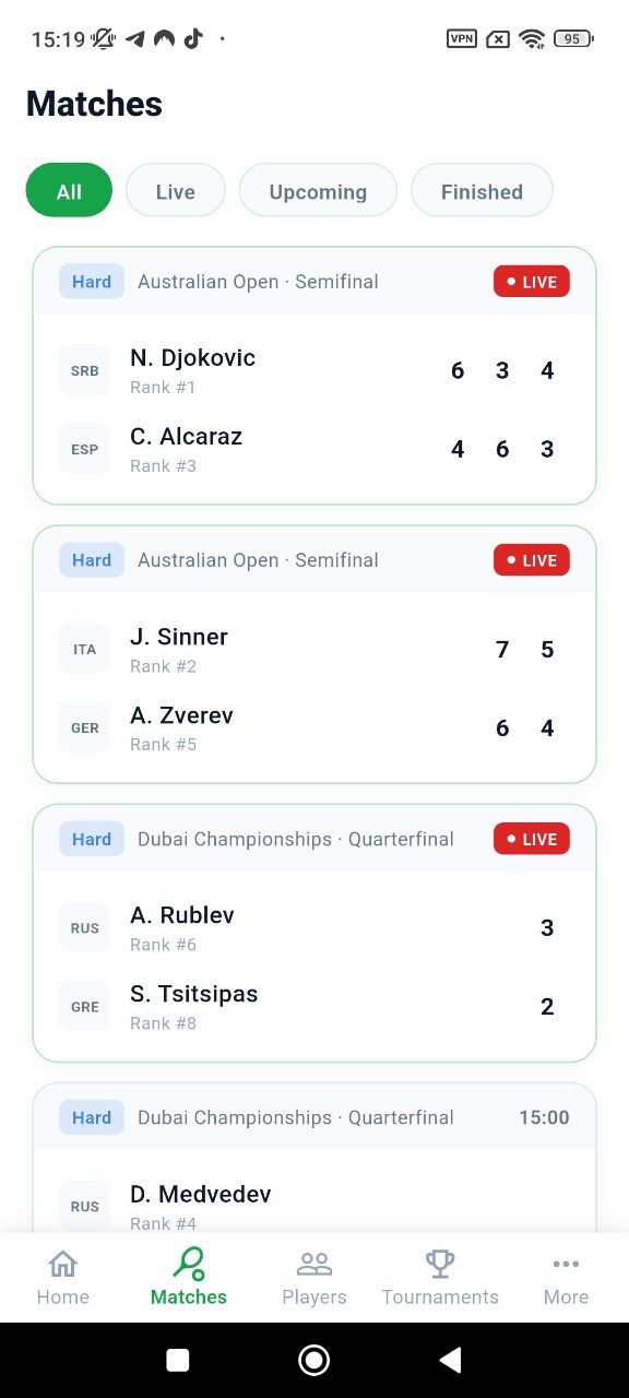 Player details screen
